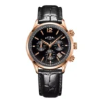 Rotary Men's Black Leather Strap Watch GS00409/04