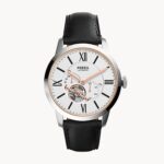 Fossil ME3104 Townsman Automatic Black Leather Watch