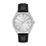 Caravelle by Bulova Dress Watch with Black Leather Strap 43B150