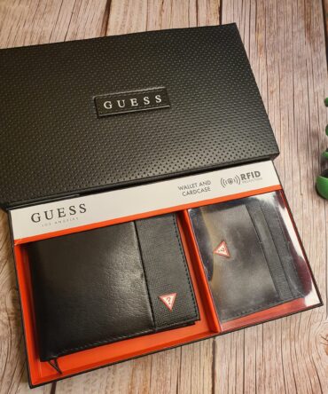 Guess Men's RFID Wallet Set with Slim Bifold and Card Case Holder