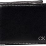Calvin Klein Leather Wallet with Stitch Lining Wallet