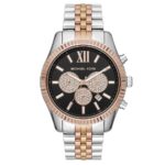 Michael Kors Lexington Tri Tone Chronograph Watch MK8714