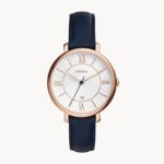 Fossil Jacqueline Navy Leather Watch | ES3843