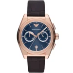 Emporio Armani Chronograph Brown Leather Watch | AR11563