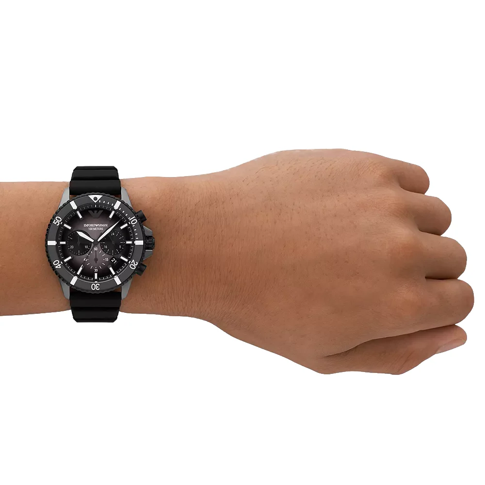 Emporio Armani Black Silicone Watch | AR11515