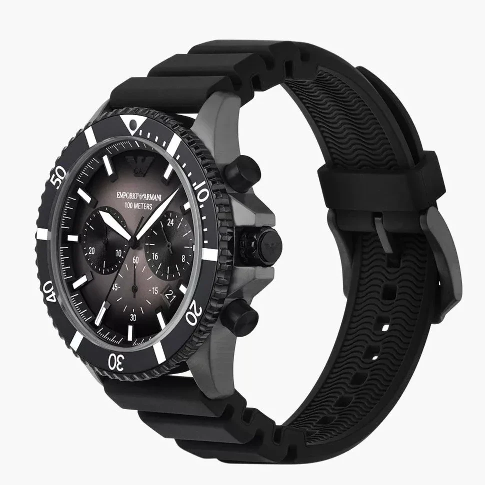 Emporio Armani Black Silicone Watch | AR11515