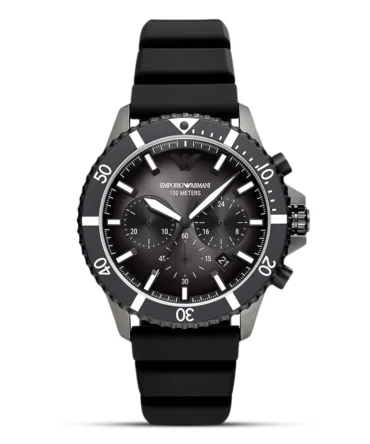 Emporio Armani Black Silicone Watch | AR11515