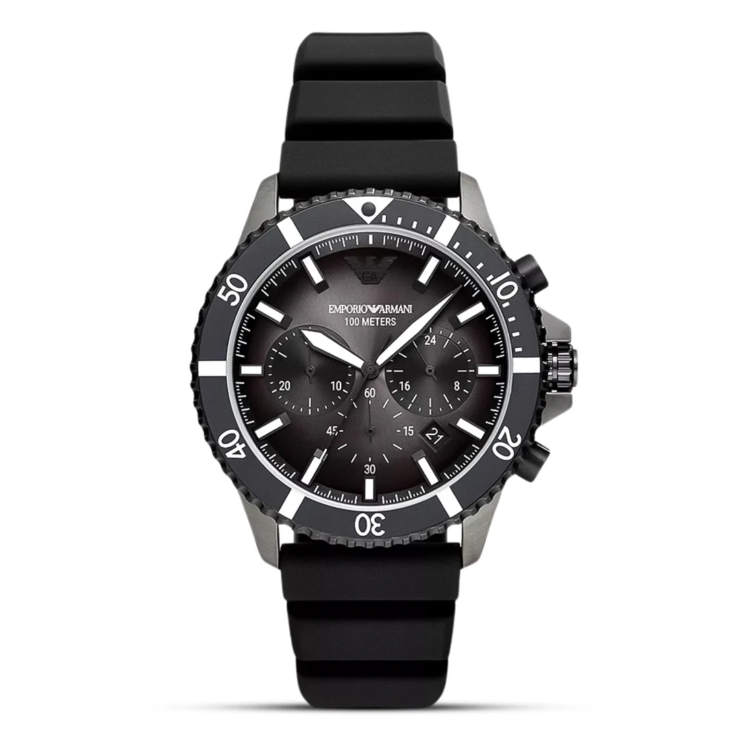 Emporio Armani Black Silicone Watch | AR11515