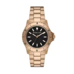 Michael Kors Everest Black Dial Gold Watch | MK9140