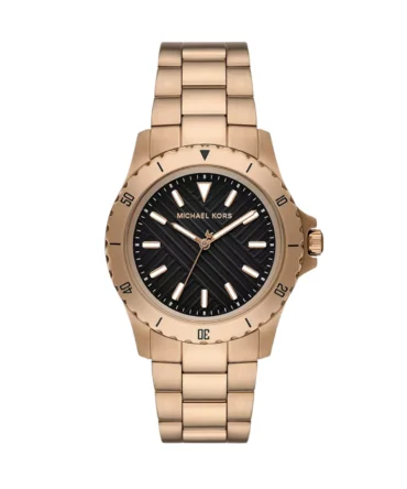 Michael Kors Everest Black Dial Gold Watch | MK9140