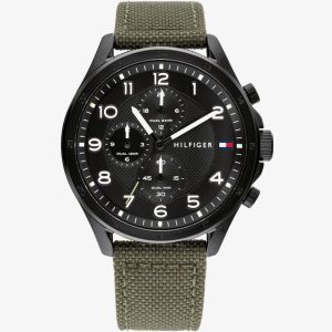Tommy Hilfiger Axel Green Fabric Strap Watch | 1792006