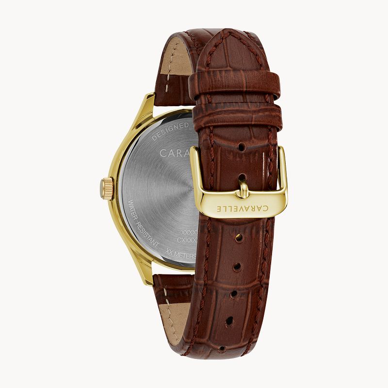 Caravelle by Bulova Dress Watch with Brown Leather Strap 44B115 - Image 2