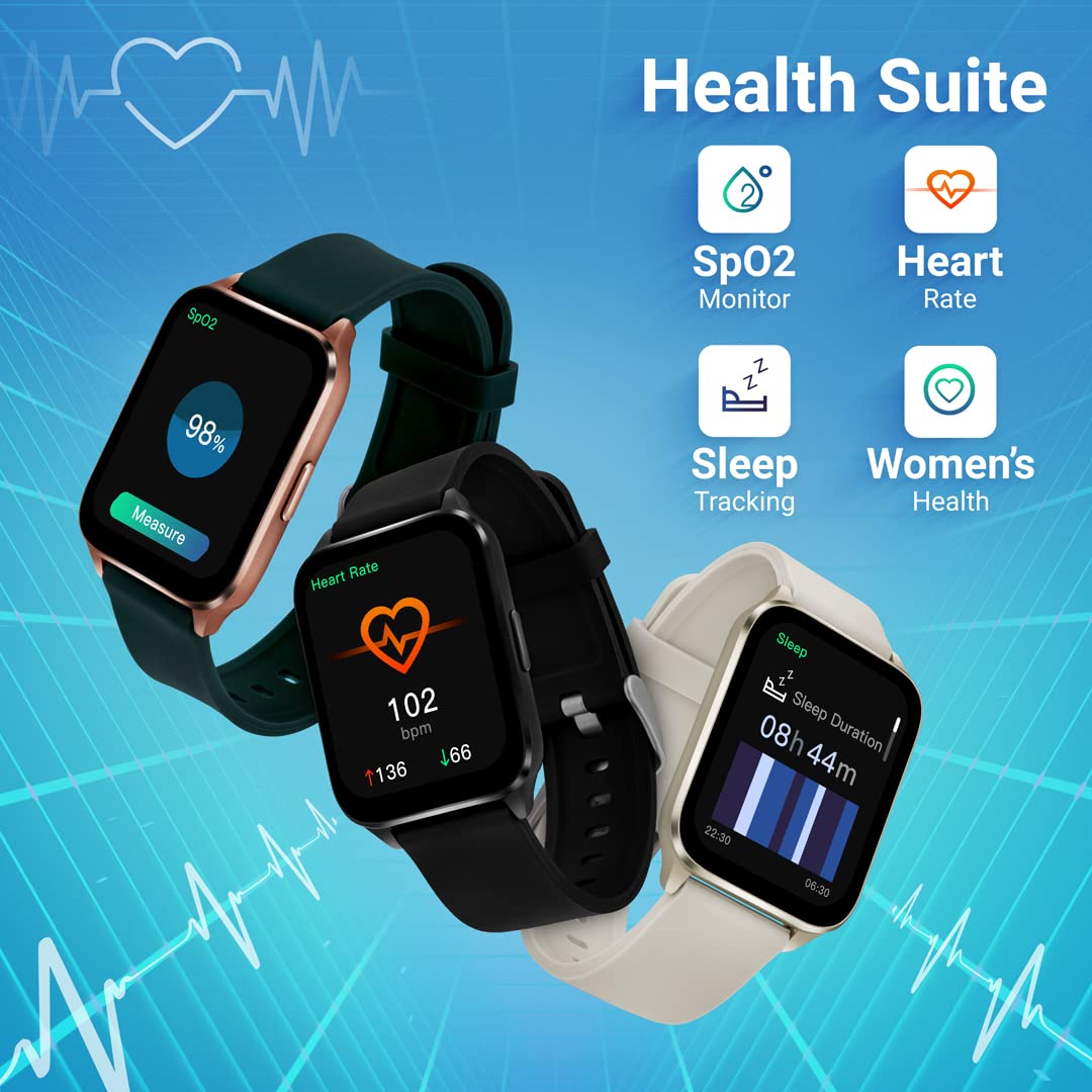 Fastrack Reflex Beat+ 1.69” UltraVU Display|500 Nits Brightness|60 Sports Modes|24*7 Heart Rate Monitor|SpO2 Monitor| - Image 8