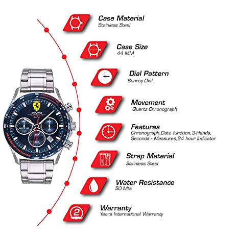 Scuderia Ferrari Pilota Evo 0830749 Watch - Image 4