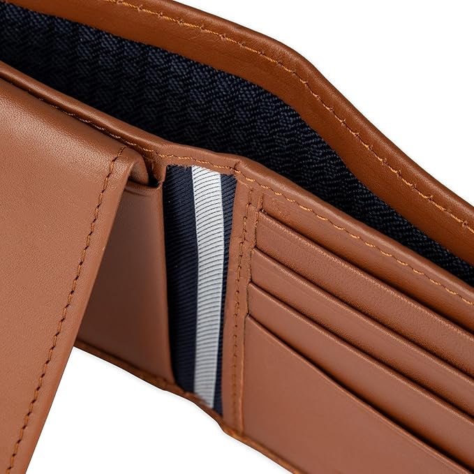 Tommy Hilfiger Men's Classic Logo Style Passcase Bifold Wallet | Tan - Image 4