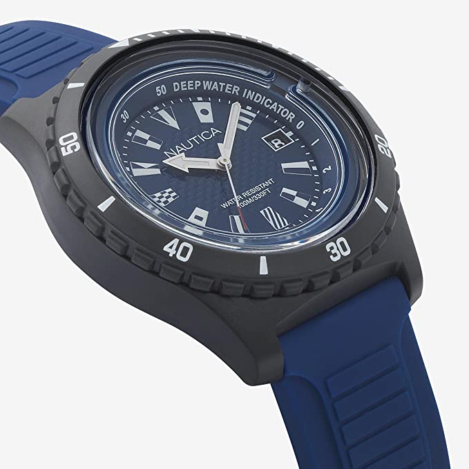 Nautica 'Ibiza' Diver Silicone Sport Watch NAPIBZ008 - Image 2