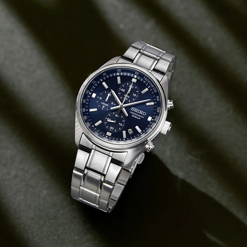 Seiko Chronograph Quartz Blue Dial Men's Watch | SSB377P1 - Image 3