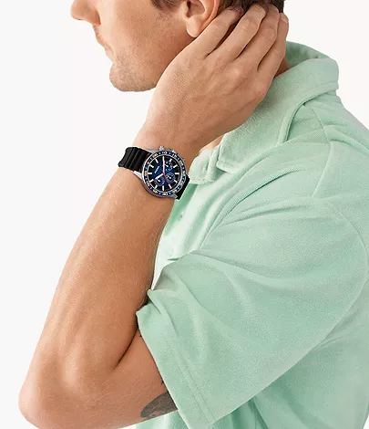 Fossil Bannon Multifunction Black Silicone Watch | BQ2772 - Image 3
