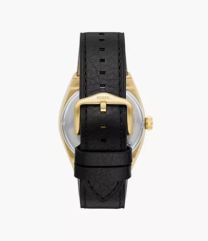 Fossil Everett Automatic Black LiteHide™ Leather Watch | ME3208 - Image 2