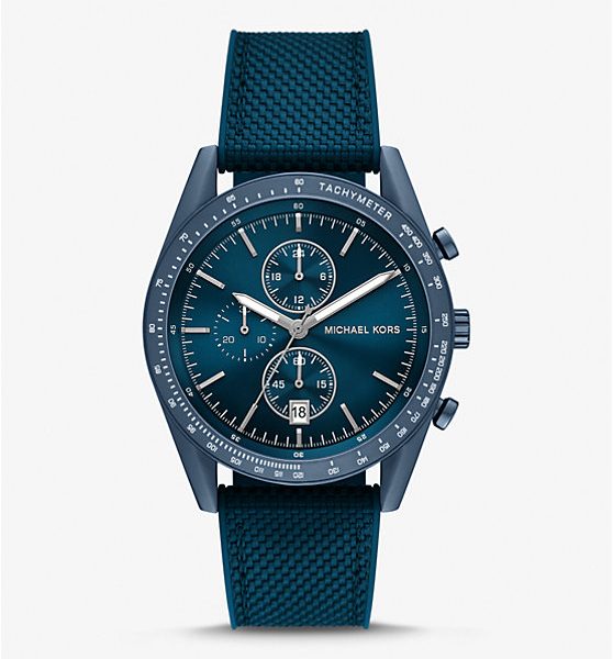 Michael Kors Accelerator Nylon Leather Watch | MK9142