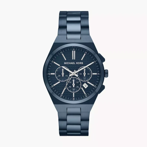Michael Kors Lennox Chronograph Blue Stainless Steel Watch | MK9147