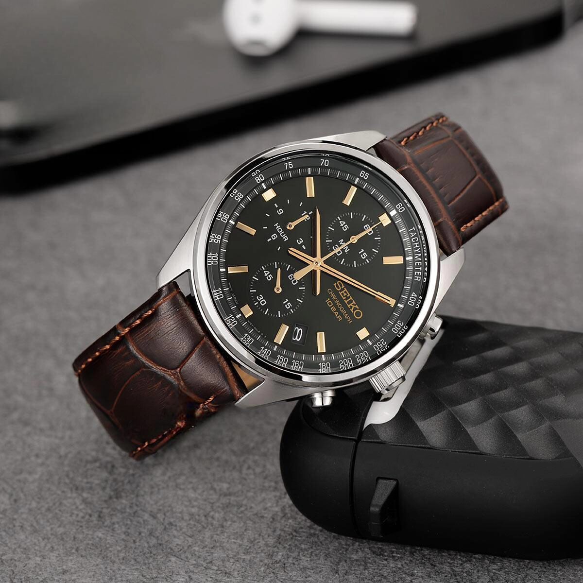 Seiko Green Dial Chronograph Quartz Watch | SSB385p1