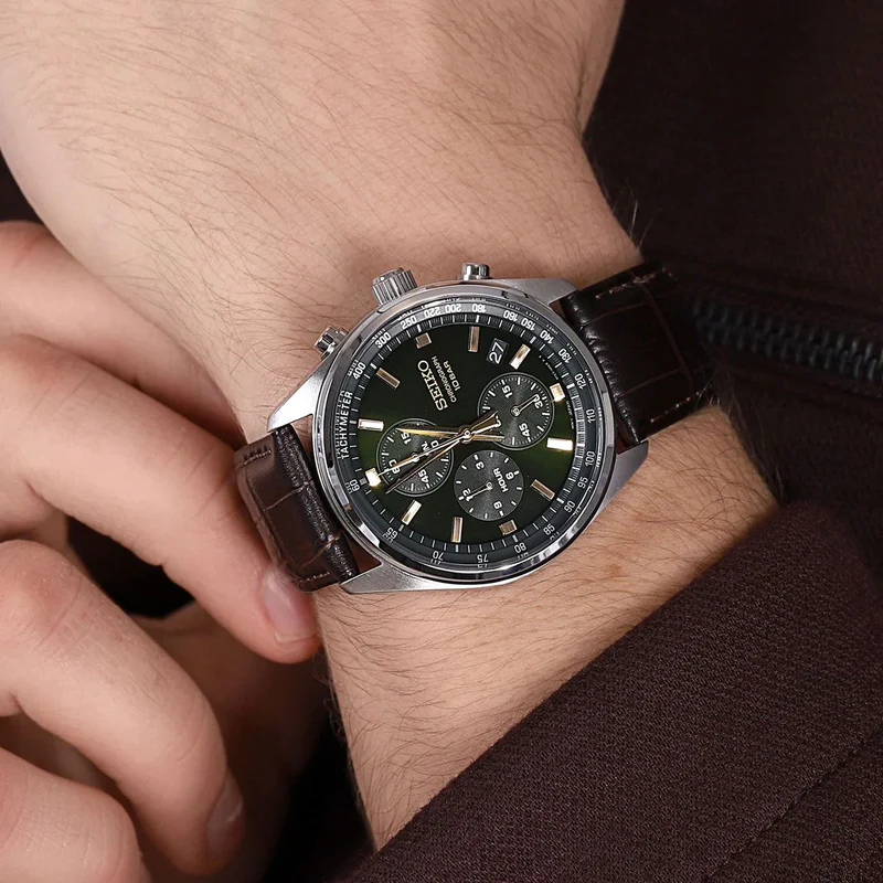 Seiko Green Dial Chronograph Quartz Watch | SSB385p1 - Image 2