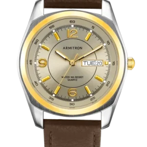 Armitron 20/1925GYBN Two-Tone Brown Leather Watch