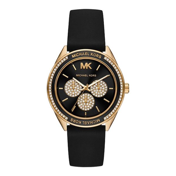 Michael Kors Women’s Quartz Silicone Strap Black Dial 40mm Watch MK6944