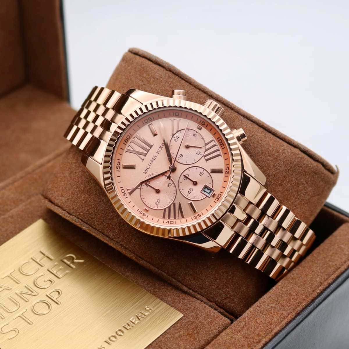 Michael Kors Women's MK5569 Lexington Rose Gold-Tone Watch - Image 3