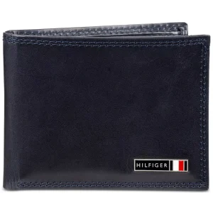Tommy Hilfiger Men's Leather Edisto RFID Slim Bifold Wallet | Black