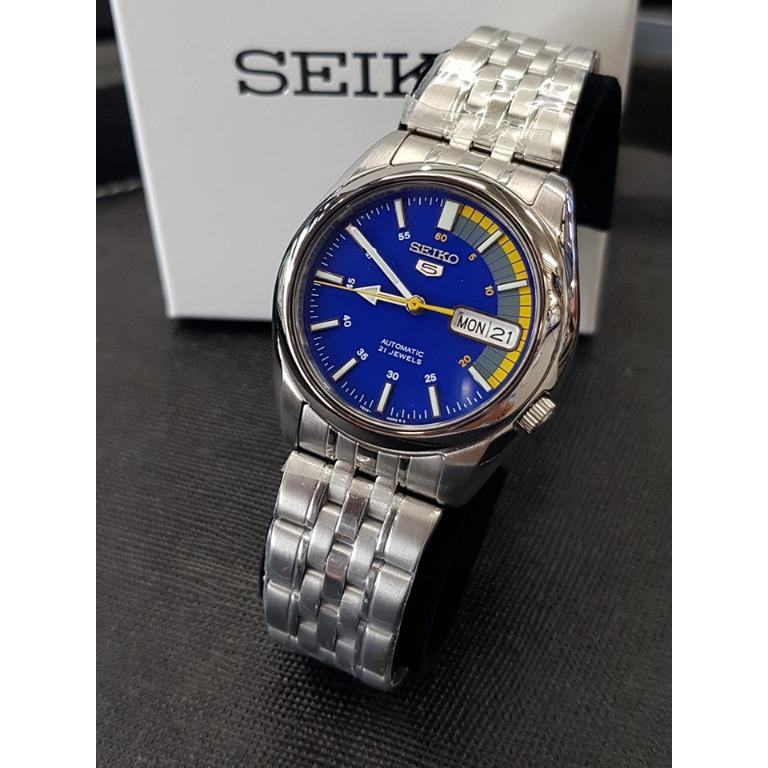 Seiko 5 Automatic Blue Dial Silver Stainless Steel Men's Watch | SNK371K1 - Image 2